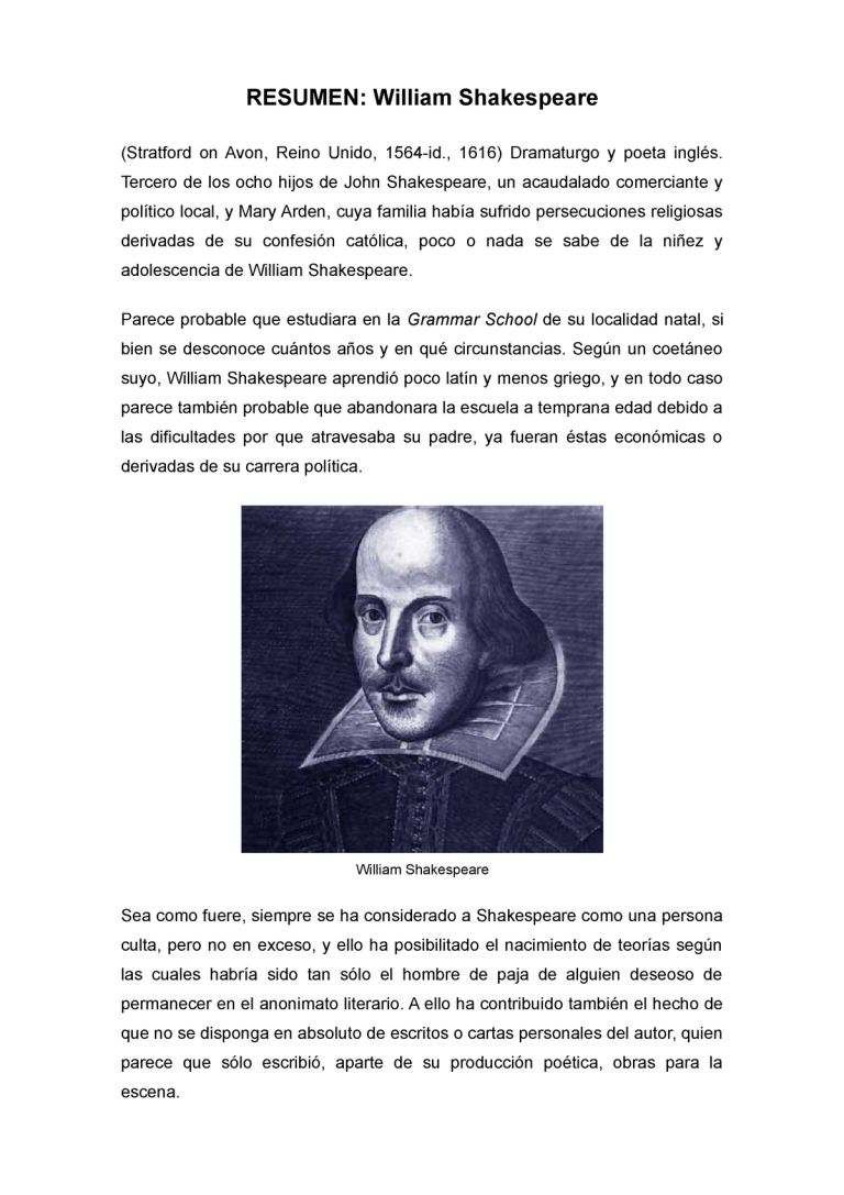 William Shakespeare Biografia Resumida Actualizado Agosto 2024 7414